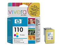 Cartucho tricolor de inyeccin de tinta HP 110 con tintas Vivera (CB304AE)